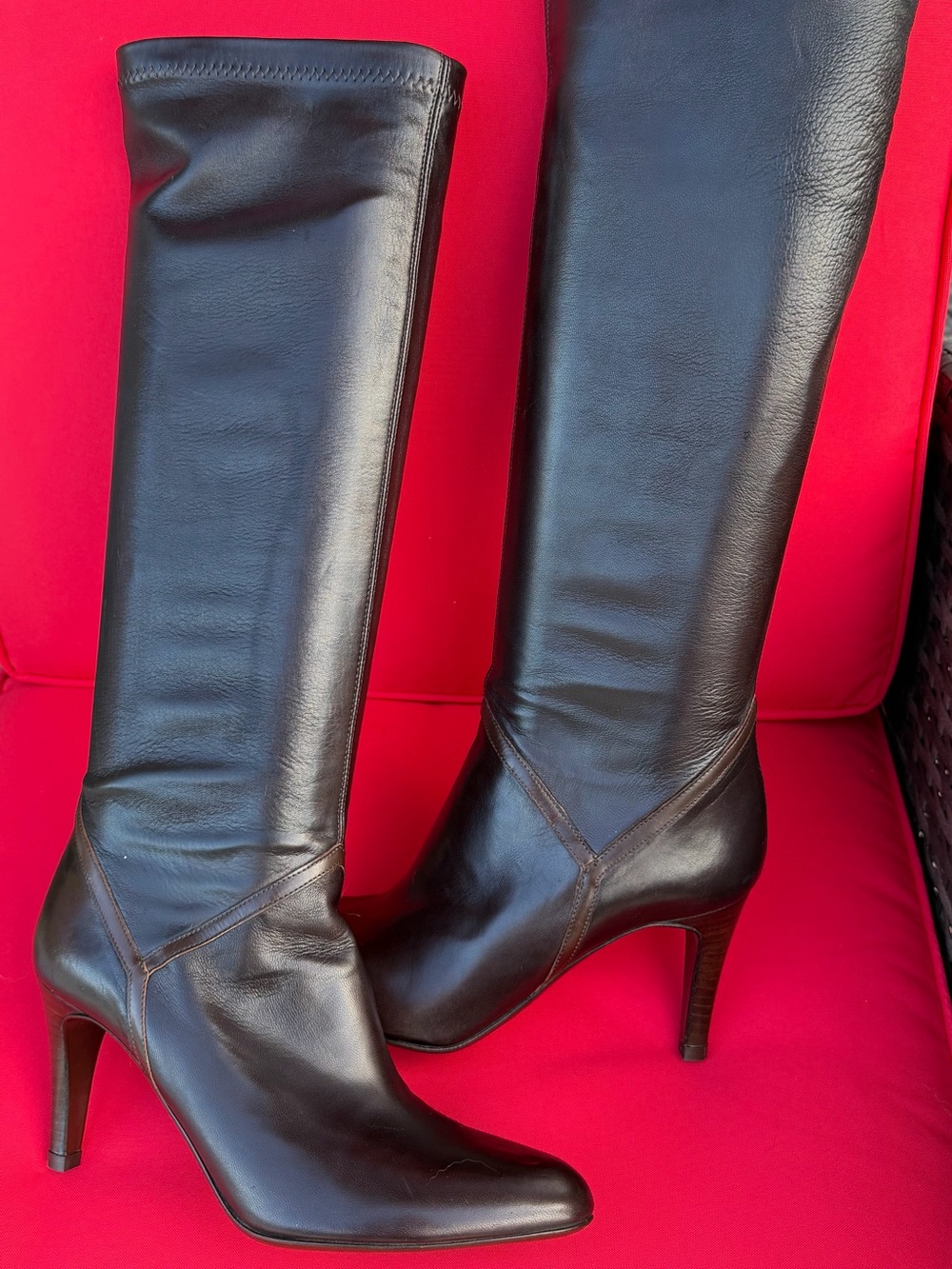 Cole Haan Adrianna Tall Dark Brown Boots Size 8